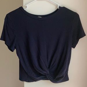 Navy Blue Crop-Top